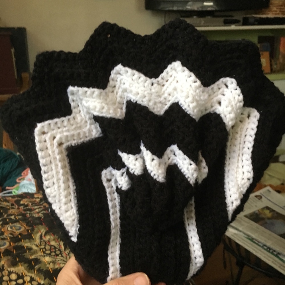 Hand crocheted clutch bag, original design
